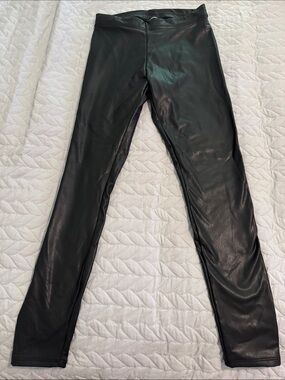 Express Black Faux Leather Leggings S